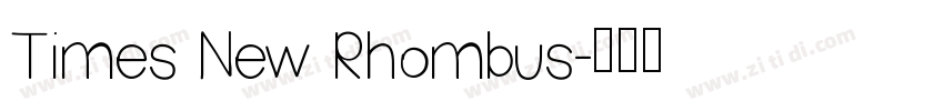 Times New Rhombus字体转换